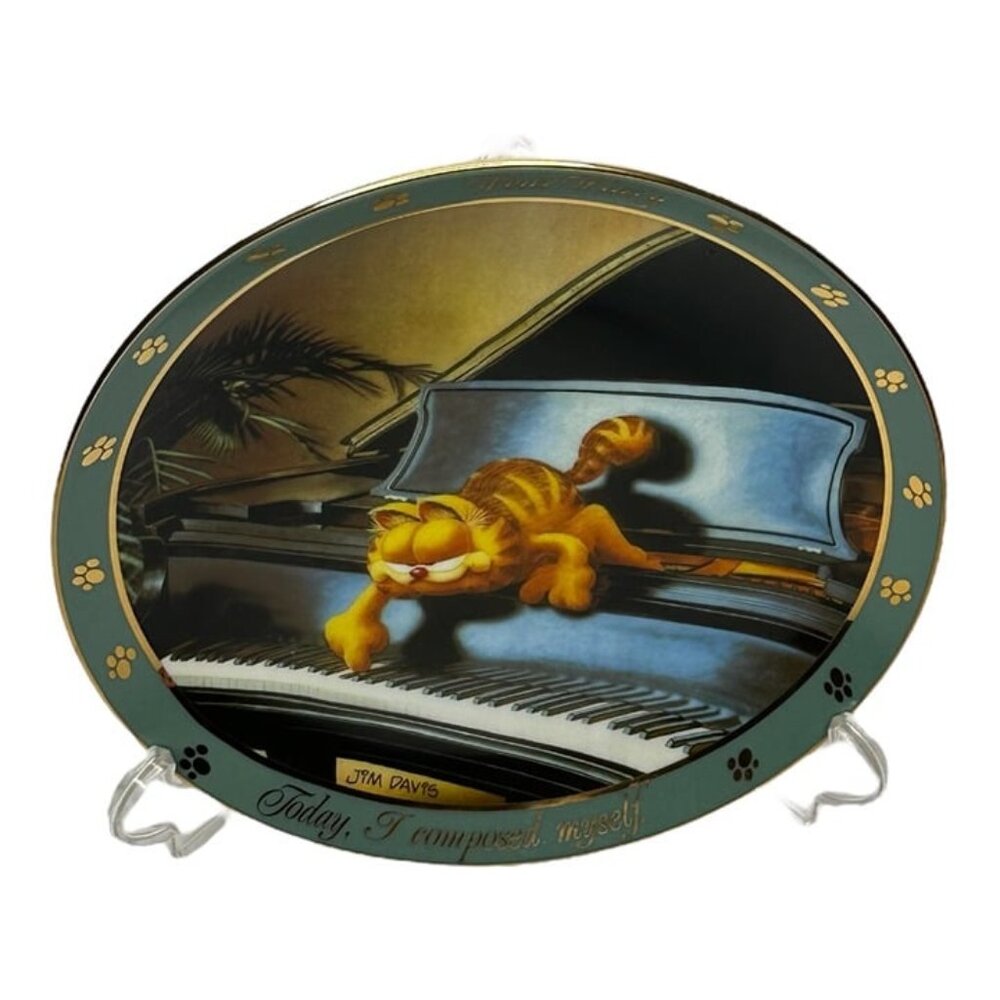 Vintage The Garfield Collectors Plates "Dear Diary Series"  I Composed Myself